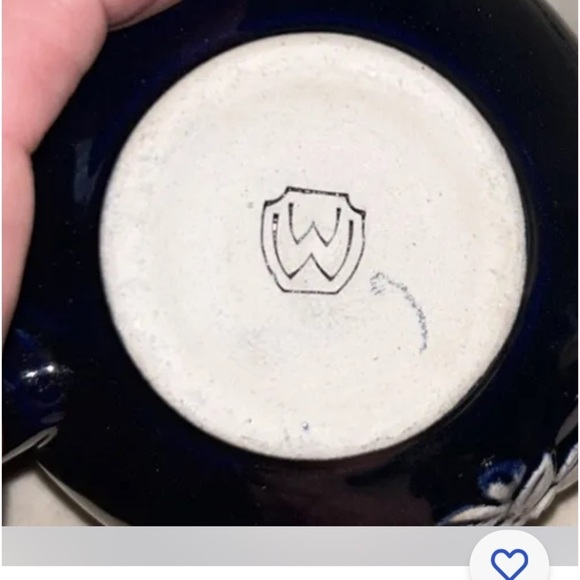 Vintage German Wick-Werke Mug Beer Stein wildflowers Blue Cobalt 4 pc - Picture 10 of 11